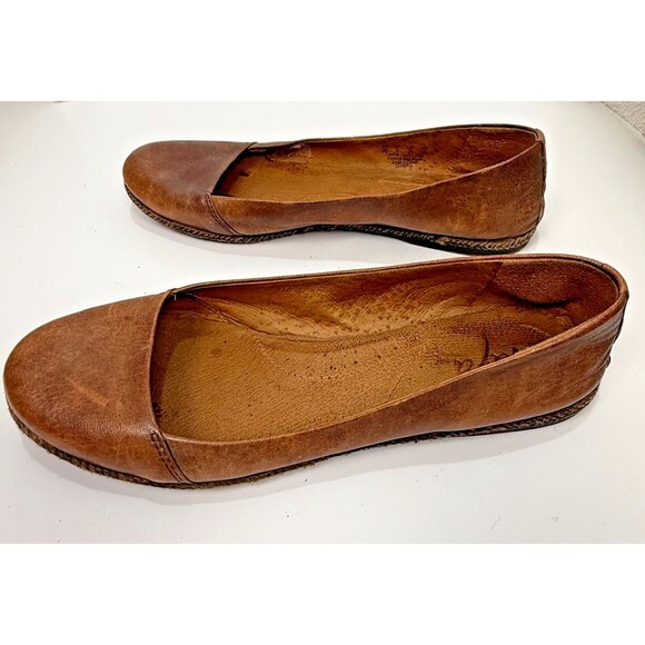 Naya Olympia Ballet Flats 8.5 Leather Slip On Comfort Arch Support Tan Shoe Boho - Picture 4 of 9